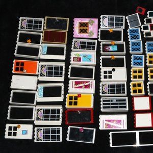 Lego friends doors windows white frames 28327 lot castle door, panes